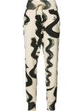 squiggle print pants