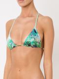 abstract print triangle bikini top