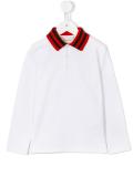 Web collar polo shirt