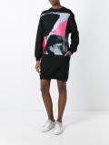 wing collage sweatshirt dress