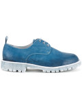 denim effect derby shoes