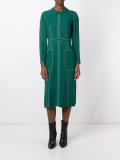 topstitch detail georgette dress