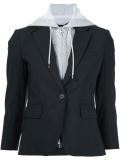 layered hooded blazer