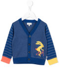 striped embroidered cardigan