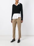 cropped pleated trousers