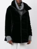 high neck zipped coat