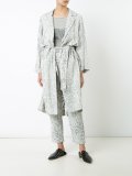 marble print trench coat