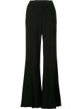 slit leg flared trousers 