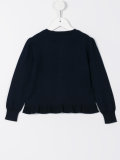 ruffled hem cardigan