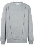 piped trim detail sweatshirt