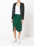 devoré wrap skirt 