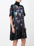printed flared dress