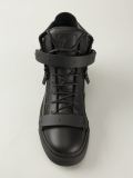 zip detail hi-top sneakers