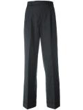 pleated tapered trousers