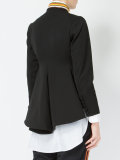 striped high neck jacket