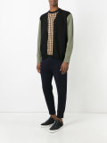poplin sleeve cardigan