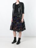 organza patch embroidered skirt