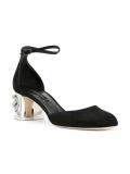 contrast heel pumps 