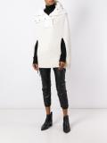 padded collar knitted cape