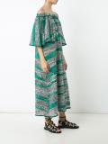 long off-the-shoulder dress 