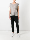 drop-crotch wrap trousers