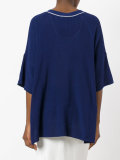 cropped sleeve sweater