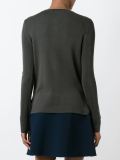 three quarter button neck sweater