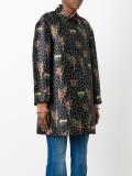 floral jacquard midi coat
