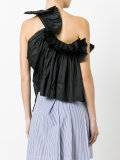 ruffled one-shoulder blouse