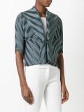 three-quarters sleeve pleated jacket