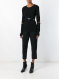 open elbows ribbed sweater