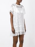 twill insert guipure lace dress