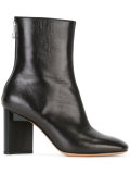 asymmetric heel ankle boots