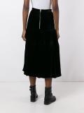gathered velvet skirt