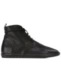 textured ankle tie boots