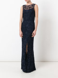 lace open back gown