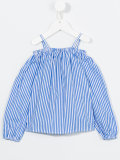 striped off the shoulder blouse