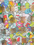 Garbage print cropped jacket