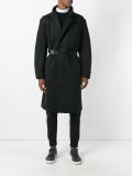 adjustable buckle belt coat