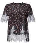 lace panel blouse