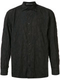 tonal splatter print shirt