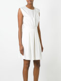 pleated shoulder dress