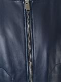 zipped leather jacket