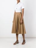 pleated flared skirt