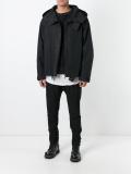 monkey print hooded jacket 