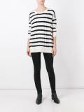 round neck striped jumper