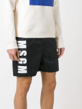 logo print running shorts