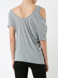 scoop neck one-shoulder top