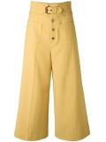 cropped wide leg trousers