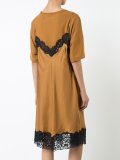 lace slip layered T-shirt dress